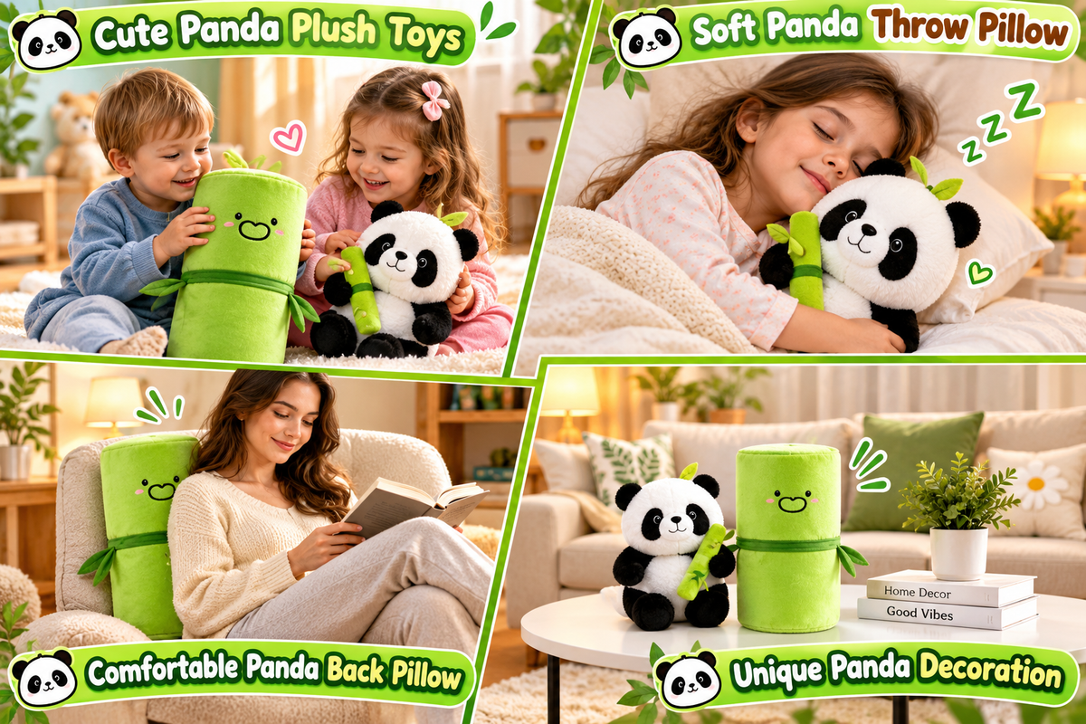 Cute Bamboo Panda Plush Toy