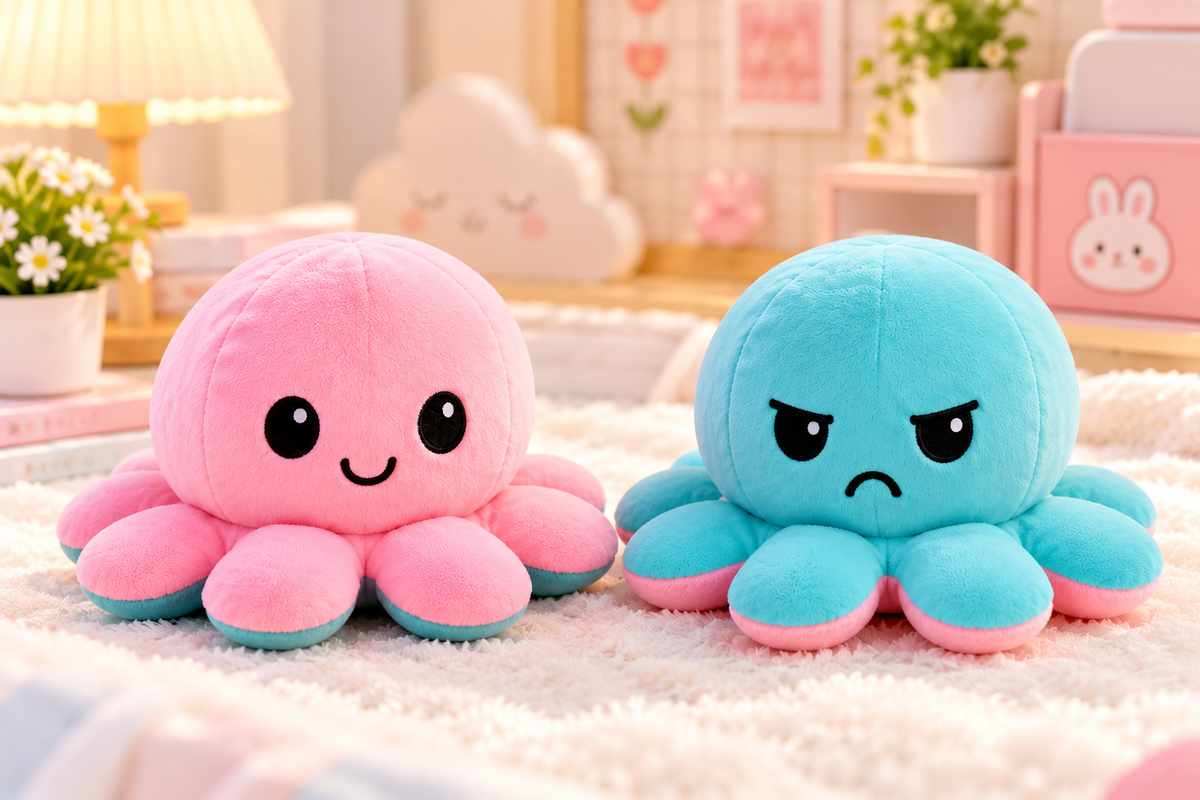 Cute Reversible Octopus Plush Toy