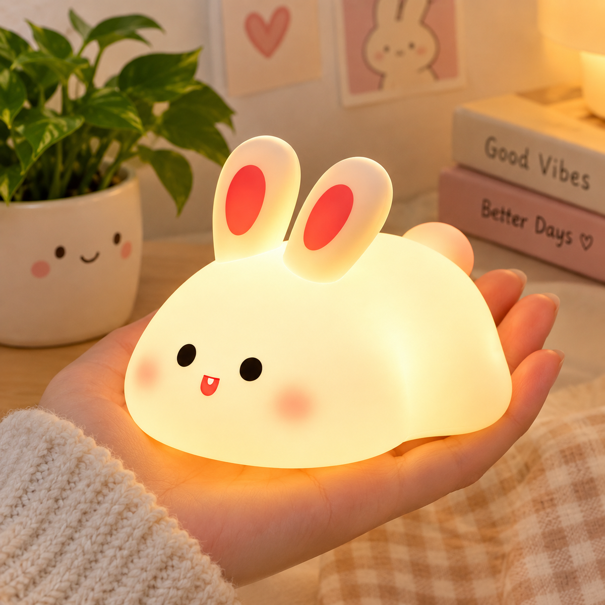 Cute Bunny Silicone Night Light