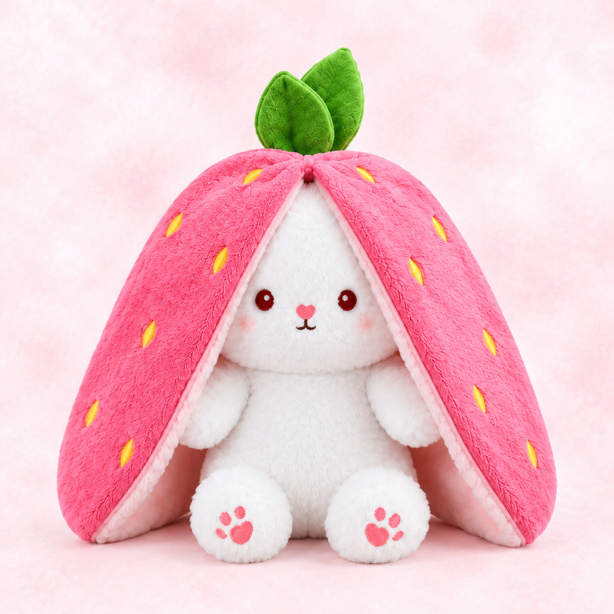 Strawberry Bunny Plush Pillow