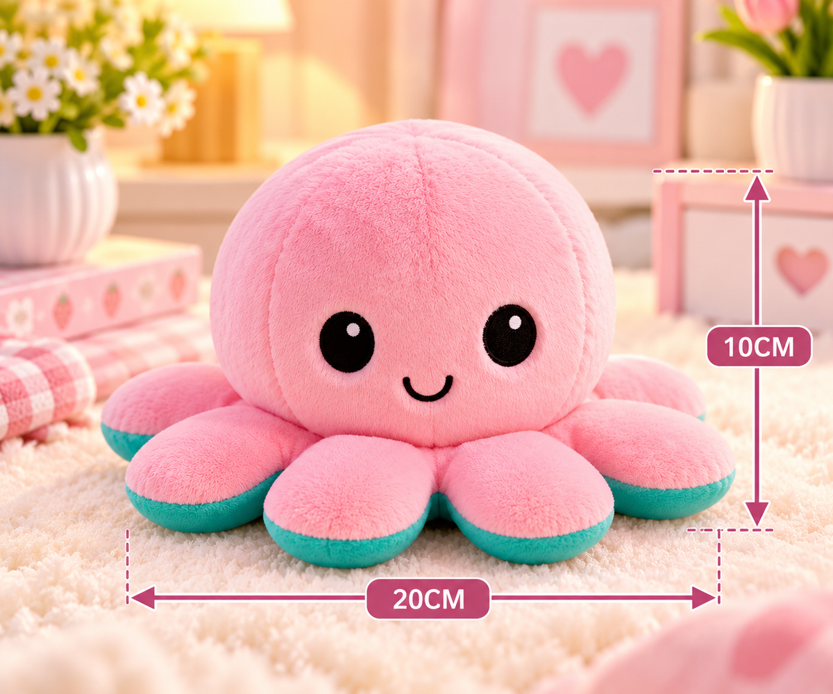 Cute Reversible Octopus Plush Toy